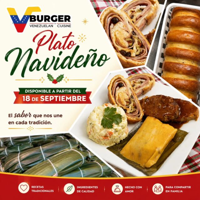 ¿Quién dijo que hay que esperar a diciembre para comerse una buena hallaca?

 En @vburgerutah sabemos que el antojo venezolano no tiene calendario. 🤤💛💙❤️

Preparen los estómagos porque en exactamente 9 DÍAS regresa el rey de la casa: nuestro tradicional Plato Navideño.

A partir de este miércoles 18 de septiembre, podrás venir a disfrutar de esa hallaca con el guiso perfecto, su pan de jamón suavecito, la ensalada y ese asado que te transporta directo a la mesa de la abuela. Todo preparado con nuestra receta tradicional, ingredientes de primera y ese sabor a casa que nos une. ✨

Ve avisándole a tu familia y cuadrando el plan, porque la Navidad en Utah arranca primero aquí.

👇 Etiqueta en los comentarios a esa persona que te debe el primer plato navideño del año. ¡Los leemos!

📍 1669 W 9000 S, West Jordan, UT 84088.

Etiquetas: #VBurgerUtah #PlatoNavideño #NavidadVenezolana #WestJordanEats #comidavenezolanautah