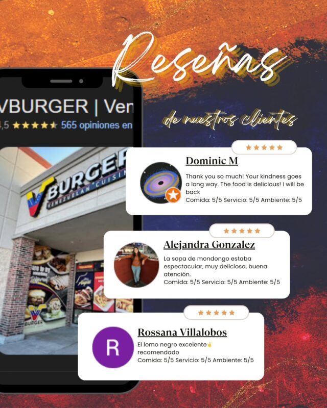 Lo dicen ustedes, ¡y nosotros se los agradecemos de corazón!

 💛💙❤️

Nada nos llena más de orgullo que leer sus comentarios y saber que logramos nuestro objetivo: hacerlos sentir como en casa con cada bocado. Trabajar todos los días para traer el verdadero sabor de Venezuela a Utah vale la pena cuando vemos este tipo de mensajes.

Gracias por elegir a VBurger y por ser parte de nuestra familia. 🇻🇪

💬 ¿Ya nos visitaste en West Jordan? ¡Ve al link de nuestra bio y déjanos tu reseña en Google! Queremos saber cuál fue tu plato favorito. 👇

📍 1669 W 9000 S, West Jordan, UT 84088.

#VBurgerUtah #WestJordanEats #ComidaVenezolanaUtah #ReseñasVBurger #VenezolanosEnUtah